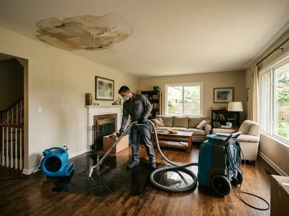 attic-pipe-burst-ceiling-drip-008 — frequently asked questions, Water Damage Restoration & Carpet Care in Pleasant Ridge, MI